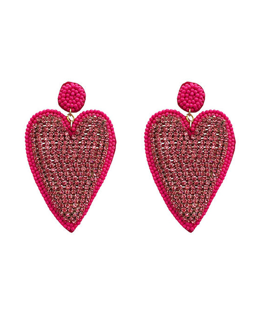 Beaded Heart Earring