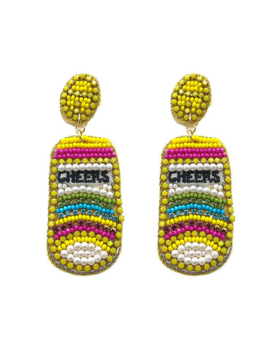 Drink Can Beaded Earring