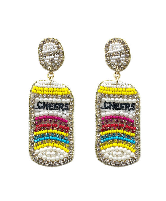 Drink Can Beaded Earring