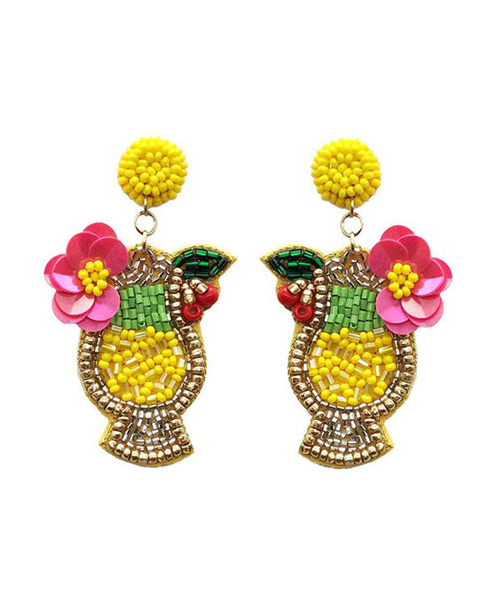 Beaded Cocktail Earring