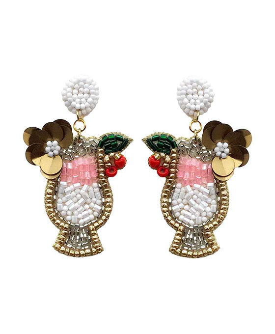 Beaded Cocktail Earring