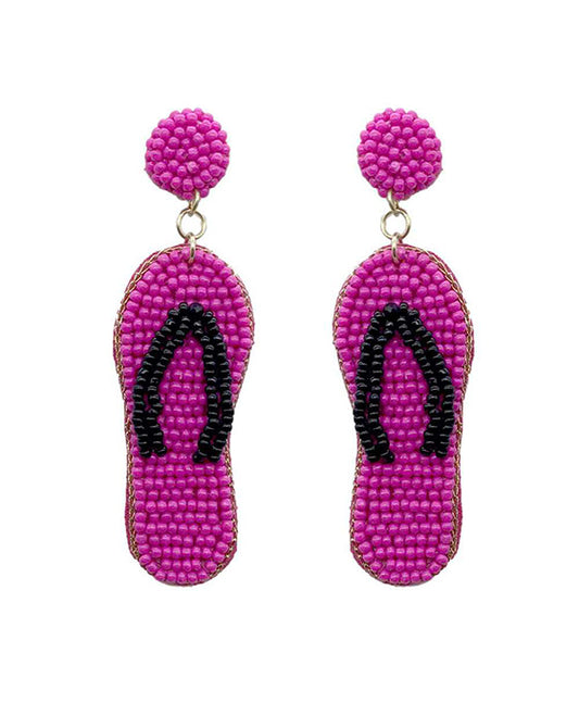 Beaded Flip Flop Earring