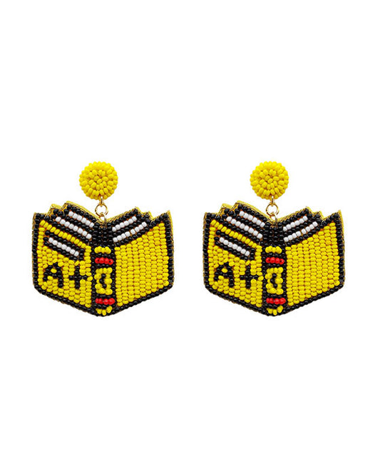 Beaded Book Earring