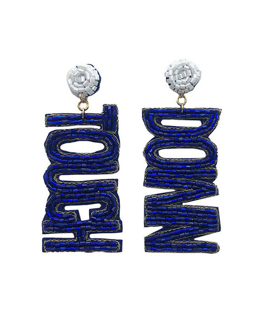 Beaded Touch Down Post Earring