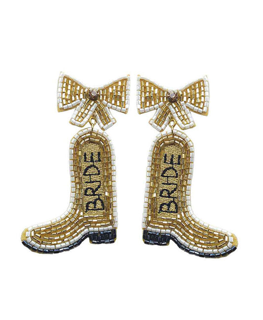 Beaded Boots Bride Earring