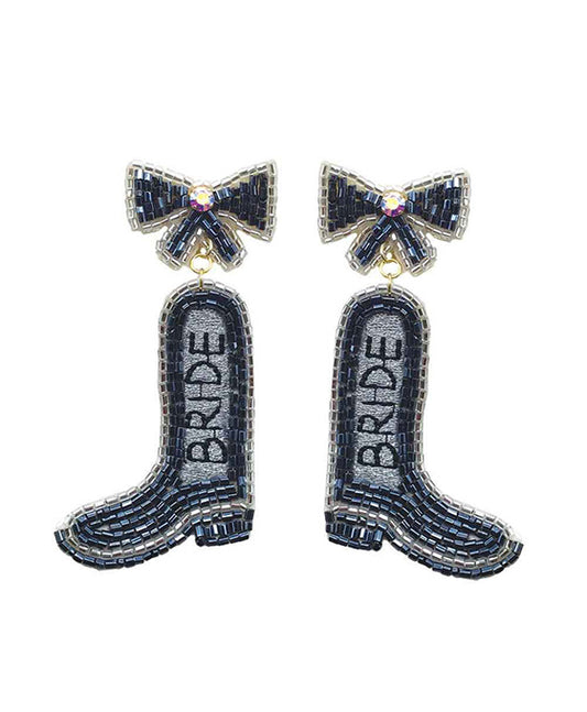 Beaded Boots Bride Earring