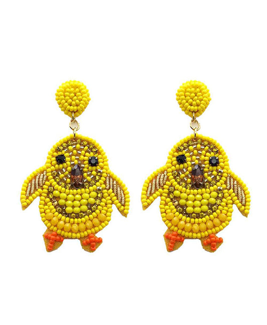 Beaded Chick Post Earring