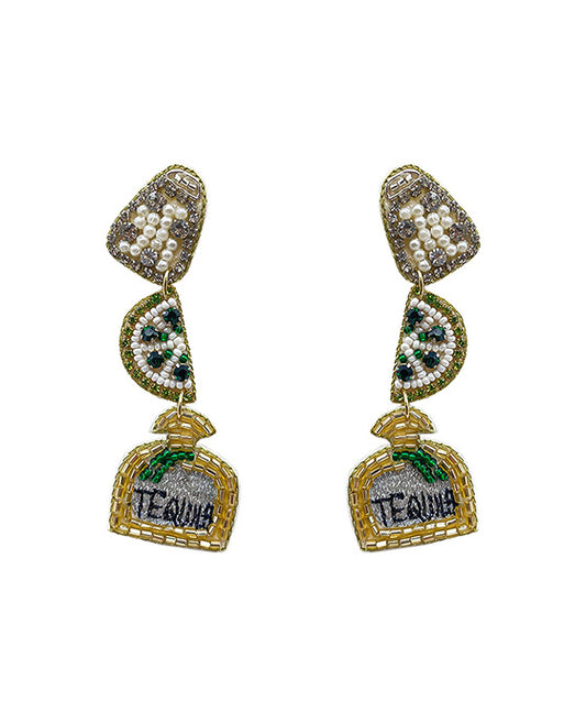 Beaded Tequila Stone Earring