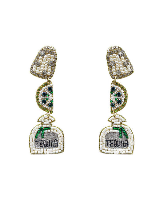 Beaded Tequila Stone Earring