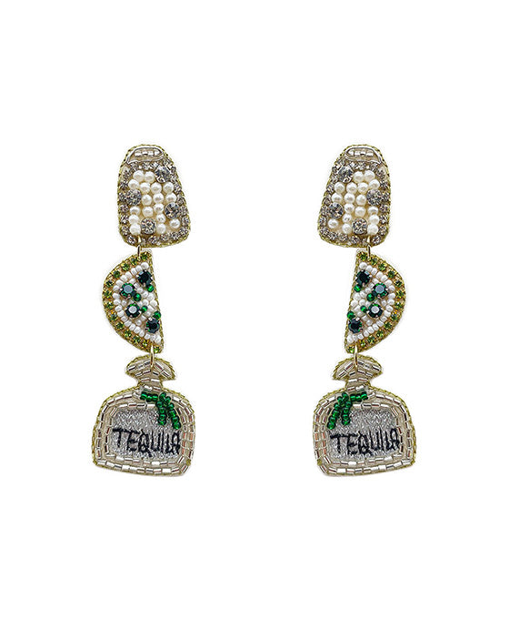 Beaded Tequila Stone Earring