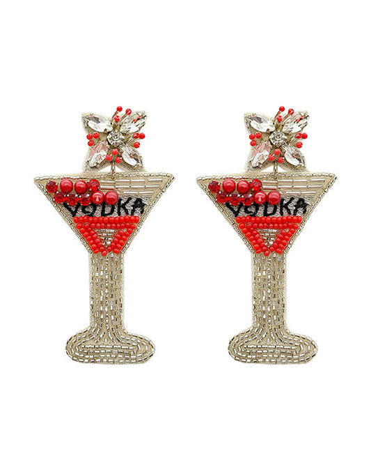 Beaded Vodka Earring