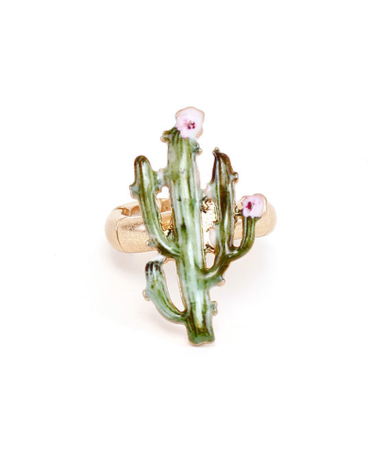 Cactus Print Ring