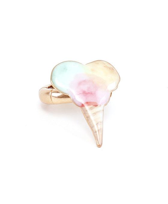 Ice Cream Cone Print Ring