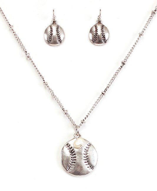 Baseball Necklace Set