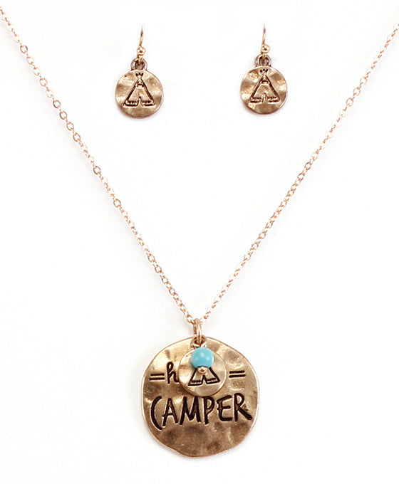 HAPPY CAMPER Necklace Set