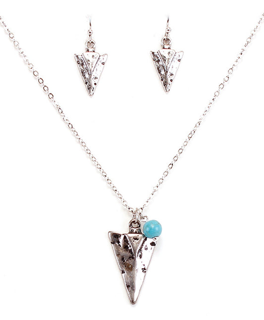 Dainty Arrowhead Necklace Set