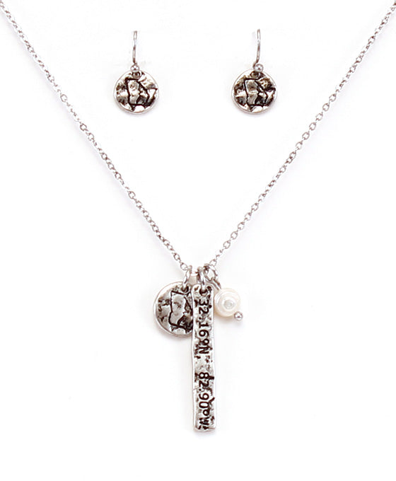 GA Latitude & Longitude Necklace Set