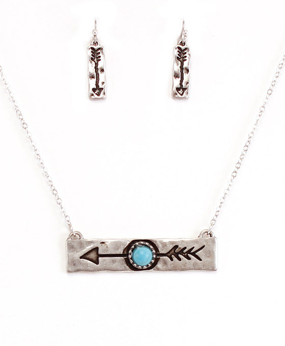 Arrow Bar Necklace Set