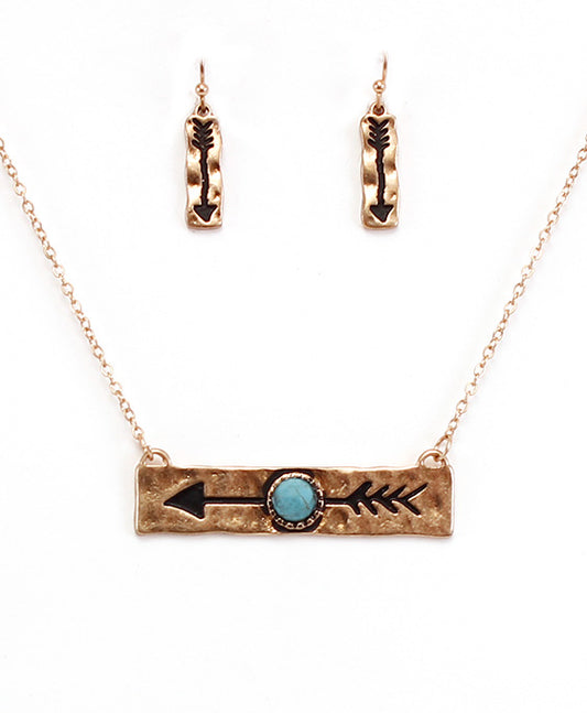 Arrow Bar Necklace Set