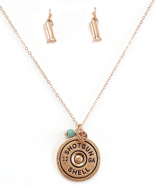 Shotgun Shell Necklace Set