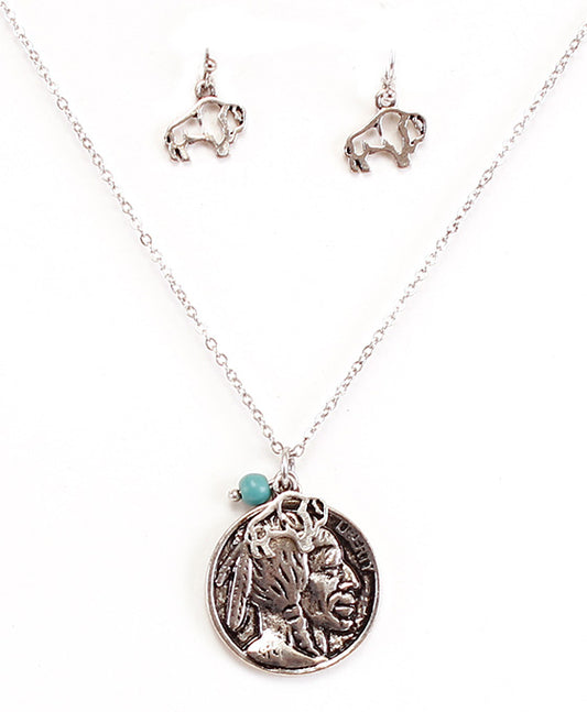 Buffalo Nickel Necklace Set