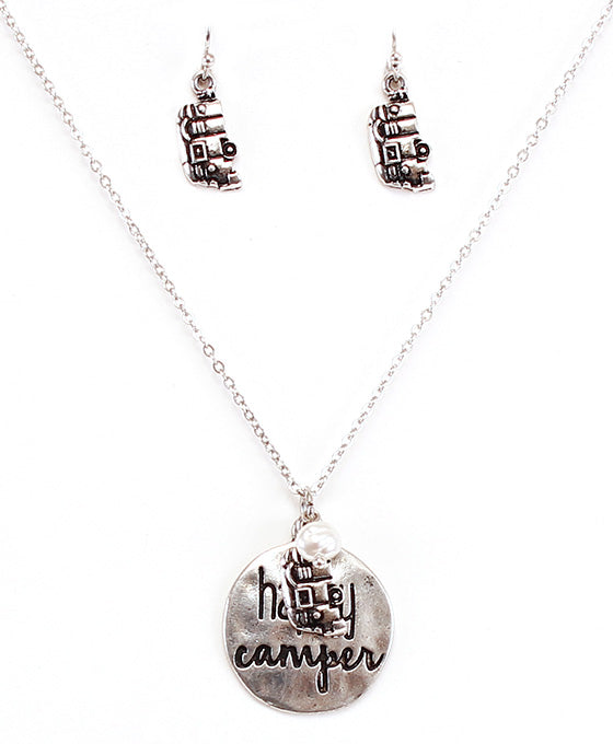 HAPPY CAMPER Necklace Set