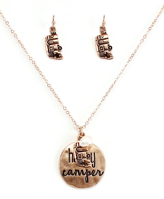 HAPPY CAMPER Necklace Set