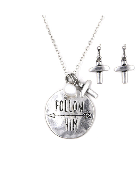 Message Necklace Set - FOLLOW HIM