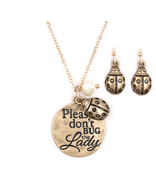 Message Necklace Set - PLEASE DON'T BUG