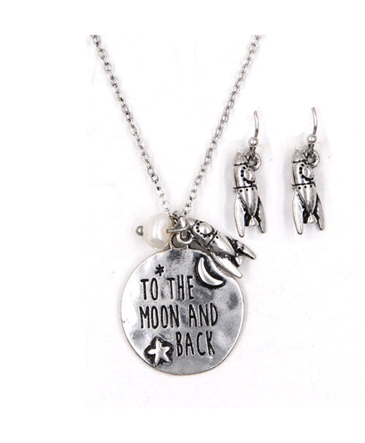 Message Necklace Set - TO THE MOON