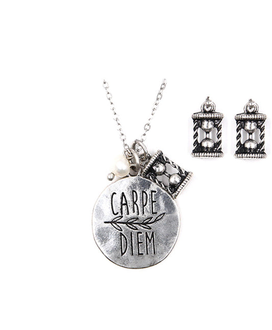 Message Necklace Set - CARPE DIEM