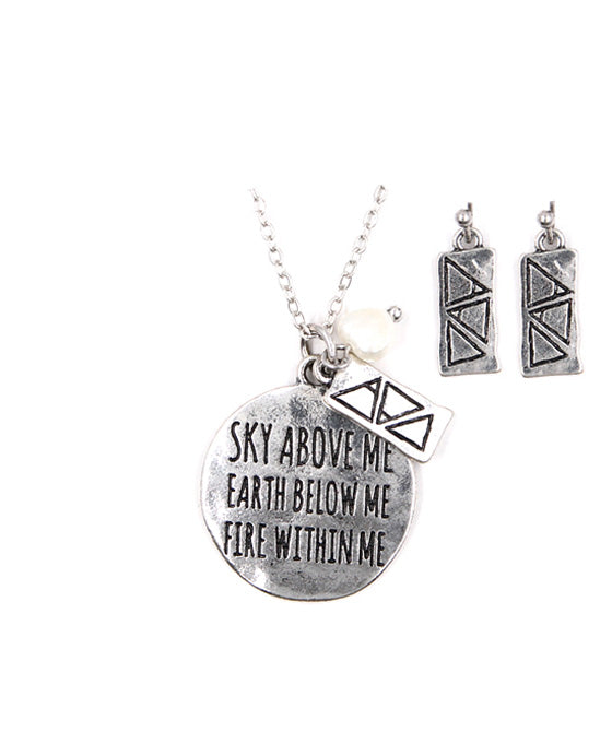 Message Necklace Set - SKY ABOVE ME