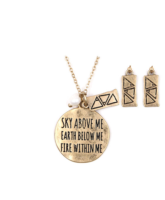 Message Necklace Set - SKY ABOVE ME