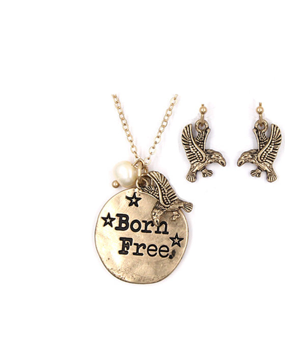 Message Necklace Set - BORN FREE