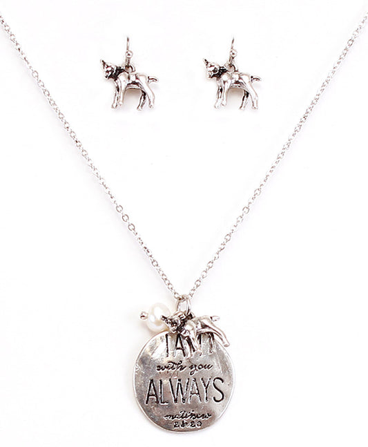 I AM WITH YOU Necklace Set