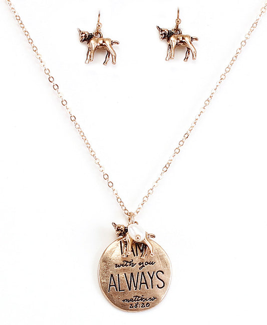 I AM WITH YOU Necklace Set