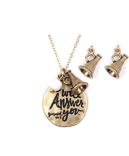 Message Necklace Set - I WILL ANSWER YOU