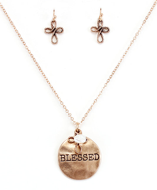 BLESSED Necklace Set