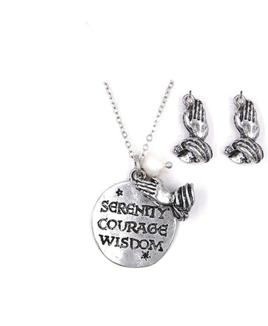 Message Necklace Set - SERENITY PRAYER