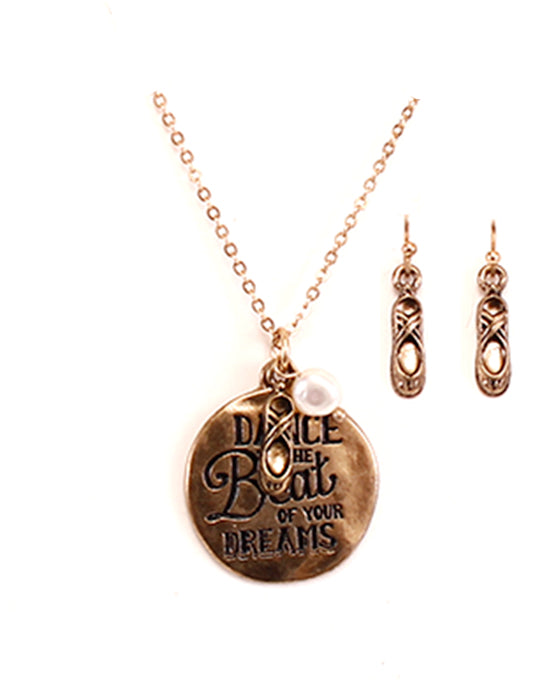 Message Necklace Set - DANCE TO THE BEAT