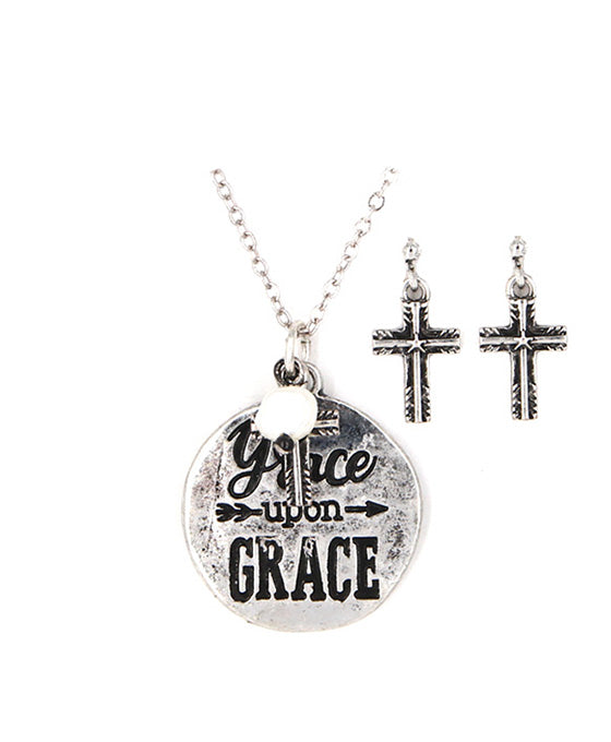 Message Necklace Set - GRACE UPON GRACE