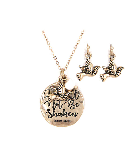 Message Necklace Set - I WILL NOT BE SHAKEN