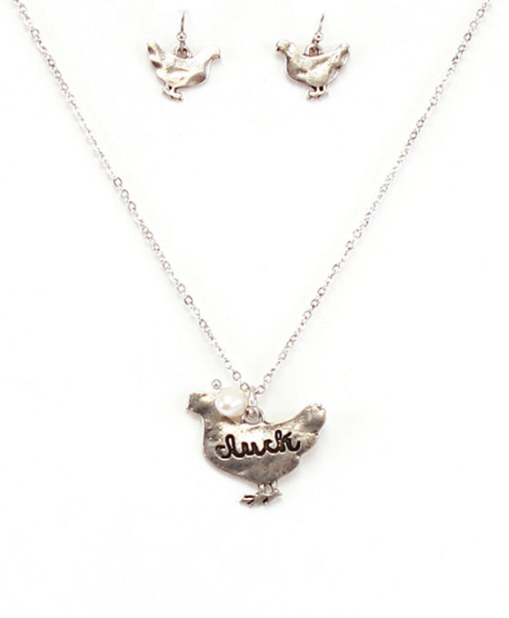 Dainty Rooster Necklace Set