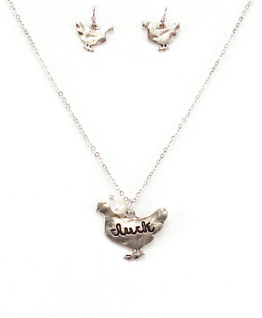 Dainty Rooster Necklace Set