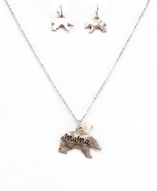 Dainty Bear Necklace Set