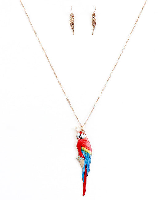 Parrot Print Necklace Set