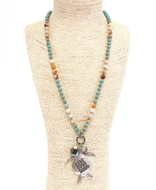 LIVE LOVE SWIM Semi Stone Necklace Set