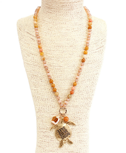 LIVE LOVE SWIM Semi Stone Necklace Set