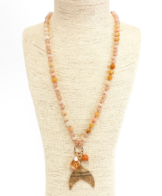 BE A MERMAID AND MAKE WAVES Semi Stone Necklace Set