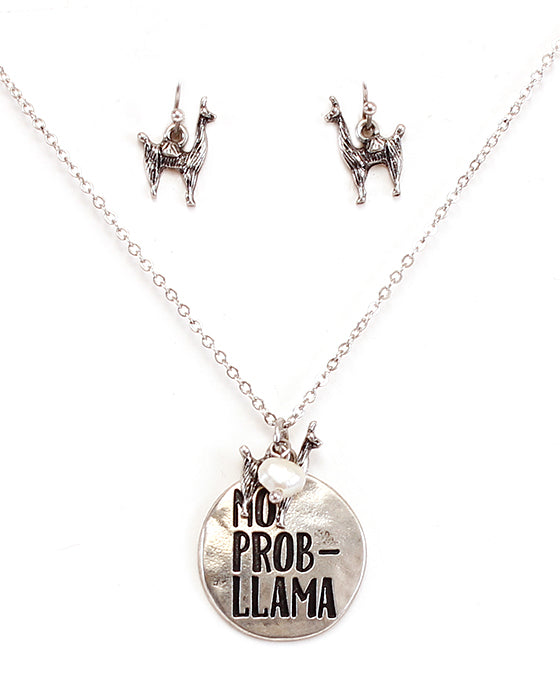 NO PROB-LLAMA Necklace Set